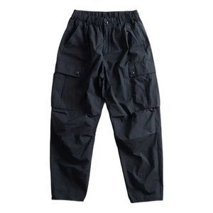 Herenbroeken Heren Lichtgewicht Ademende Japanse stijl Wide benen Dad Pants - Casual werkkledingbroeken met meerdere zakken J240507