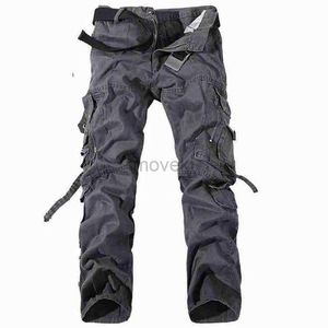 Pantalon masculin masculin multi-poches militaires décontracté lâche longue longue longueur cargo camouflage pantalon travail pantalon tactique taille 28-40 d240425