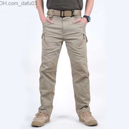 Pantalons pour hommes Pantalons pour hommes City Tactical Cargo Pants Hommes SWAT Combat Army Pantalons Homme Casual Plusieurs poches Stretch Cotton Pants Z230720