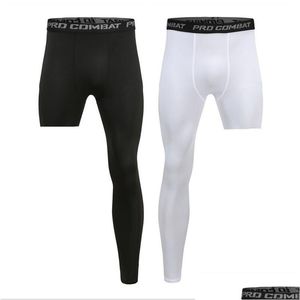 Pantalones para hombres Pantalones para hombre Hombres Capa base Pantalones de ejercicio Compresión Correr Apretado Deporte Recortado Una pierna Leggings Baloncesto Fútbol DHZPH