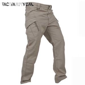 Pantalon masculin pantalon masculin pantalon de chargement tactique avec plusieurs poches pantalon de style safari imperméable pour hommes street randonnées en randonnée plus taille s-6xll2404