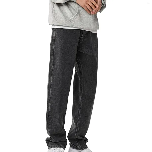 Pantalons pour hommes Hommes Personnalité Couleur Solid Jeans Double Poche Hip Hop High-Street Sports de plein air Loisirs Streetwear Mâle