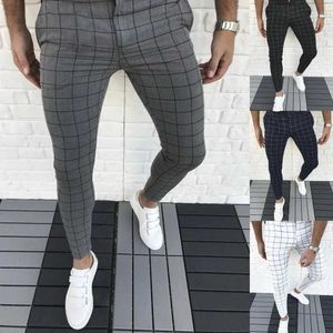 Pantalon masculin pour hommes pantalones pantalones ultra-minces slim fit pantalon de jambe de mode pantalon sportif décontracté de rue