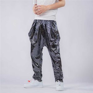 Pantalons pour hommes Hommes Brillant Paillettes d'or Joggers Pantalons de survêtement Party Dance Disco Discothèque Sarouel Pantalons Hommes Scène Chanteur Prom Come Homme T221206