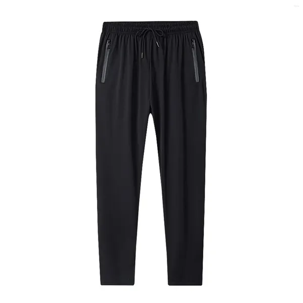 Pantalones para hombres para hombre deportes sólidos alto elástico gimnasio joggers pantalones de ocio fitness suelto corriendo entrenamiento pierna guardia noveno