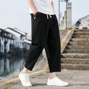 Pantalones para hombres Mens Primavera y Verano Versión coreana de algodón salvaje de algodón salvaje de la tendencia Poplin recta