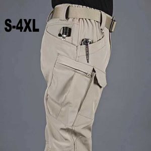 Pantalon masculin masculin printemps automne tactique cargo pantalon élastique de combat randonnée de randonnée camping run run sport work work extérieur pantalon y240422