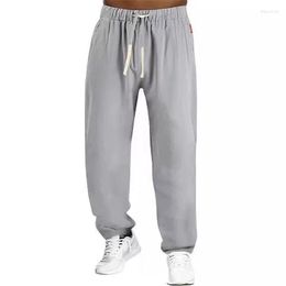 Pantalons pour hommes hommes printemps décontracté coton lin lâche cordon Yoga mode pantalons hommes vêtements pantalons De Hombre