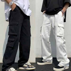 Pantalon pour hommes pantalon hétéro avec des poches multiples couleurs solides brossé la taille élastique et les loisirs pantl2405