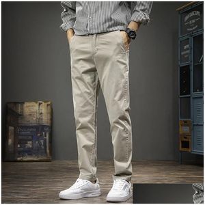 Pantalon masculin masculin vêtements d'été consécutifs en coton décontracté relect de couleur solide pantalon 240326 drop livraison vêtements dhvn2