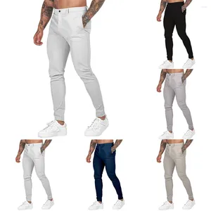 Herenbroek Heren Stretch Skinny Slim Fit Joggers Sporttrainingsbroek Joggingbroek Casual kleding Effen kleur