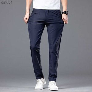 Pantalons pour hommes Pantalons de costume pour hommes Printemps Été Robe Pantalon Bureau d'affaires Taille élastique Infroissable Classique Coréen Pantalon Mince Mâle 38 L230520