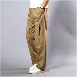 Pantalones para hombres hombres verano heterosexuales sueltos de algodón machos pantalones de deportes de algodón laterales