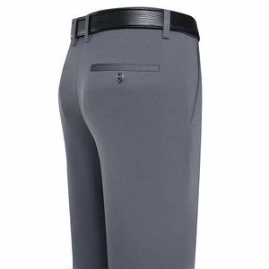 Herenbroeken Heren Summer Spring Business Casual broek lichtgewicht kledingbroek formeel pak broek man man klassiek kaki grijze rechte broeken y240514