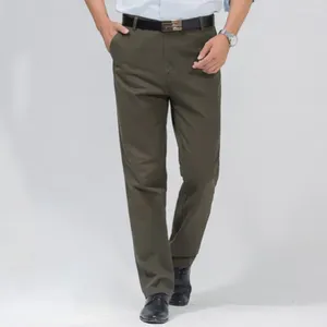 Pantalon masculin masculin mince automne épais coton classique classique solide décontracté fade à taille élevée pantalon d'affaires de la marque de bureau d'affaires