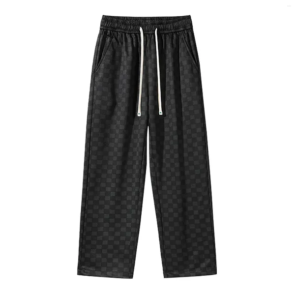 Pantalones para hombres Pantalones de chándal para hombres con bolsillos sueltos de la pierna ancha de la pierna delgada de verano atada pantalón casual al aire libre para hombres ropa hombre