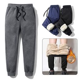 Pantalons pour hommes Pantalons thermiques en polaire épaisse pour hommes en plein air hiver chaud joggers décontractés 220924