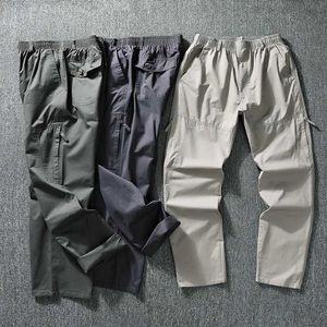 Pantalon masculin pantalon pour hommes pantalon de jogging décontracté avec pantalon de travail de coton de taille élastique J240507