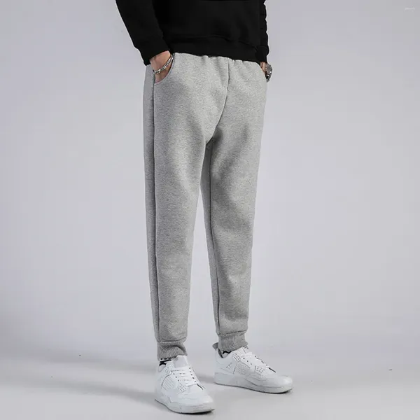 Pantalon pour homme, taille élastique chaude, pantalon de survêtement coréen, extensible, Baggy, bas de sport droit, surdimensionné