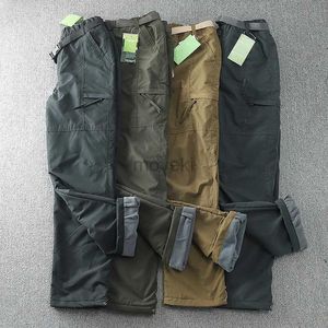 Herenbroeken heren winter dik fleece casual broek katoen militaire tactische baggy lading broek dubbele laag fluweel warme thermische broeken d240425