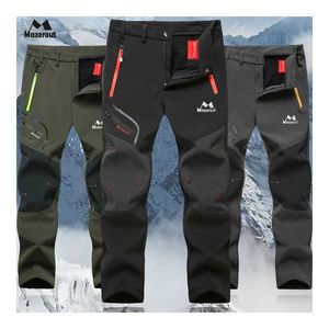 Pantalon masculin masculin laine d'hiver imperméable camping randonnée de randonnée laine en extérieur pantalon de voyage en plein air grimpant ski