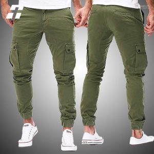 Pantalons pour hommes militaires hommes Cargo mince 2023 mode décontracté survêtement pantalons de survêtement multi-poches pantalons maigre Hip Hop Harem hommes pantalons hommes Heat22