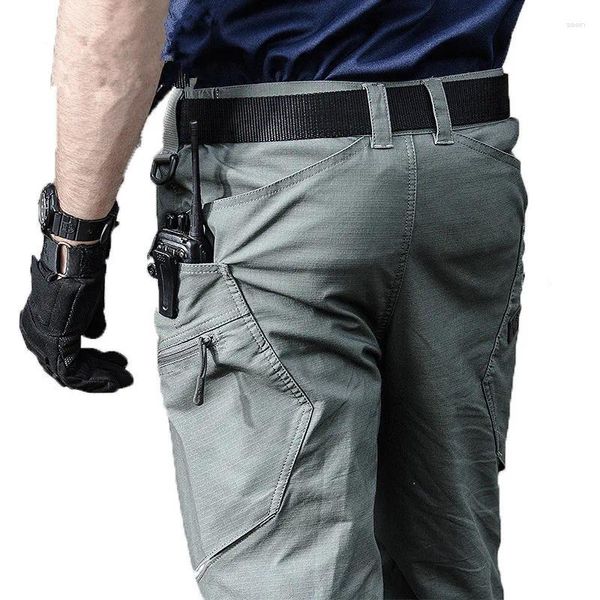 Pantalones para hombres Militar Táctico Cargo Hombres Fuerza Especial Ejército Combate SWAT Impermeable Grandes Multi Bolsillo Algodón Pantalones largos