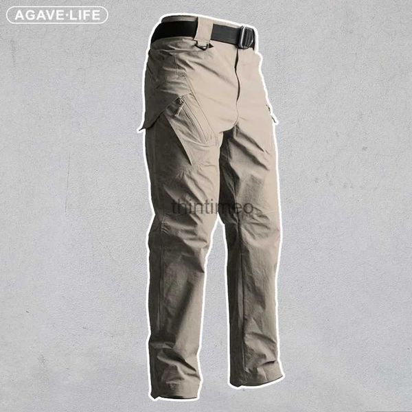 Pantalones para hombres Pantalones militares tácticos RipStop de secado rápido Pantalones ligeros de combate militar con múltiples bolsillos Pantalones cargo IX9 Hombres Pantalones elásticos impermeables YQ231213