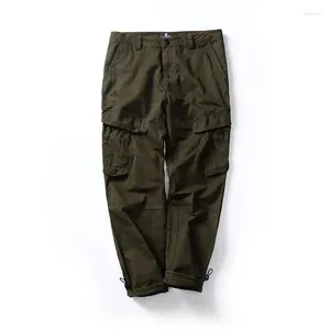 Pantalon homme pantalon militaire décontracté coton couleur unie pantalon Cargo homme pantalon de Jogging ample multi-poches Camouflage droit