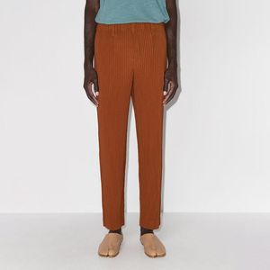 Men's Pants Miyake plissé hommes mâle droit intelligent pantalon décontracté solide streetwear 2024 mode coréenne homme vêtements Miyake pantalon plissé pantalon 712