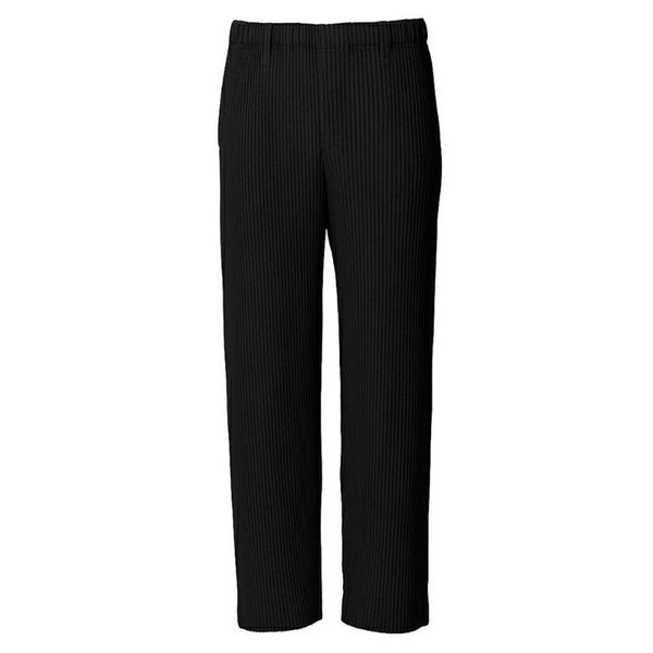 Pantalones de hombre Miyake plisados hombres masculinos rectos pantalones casuales inteligentes ropa de calle sólida 2024 moda coreana ropa de hombre Miyake pantalones pantalones plisados 125