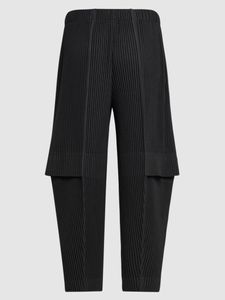 Pantalon masculin miyake plissé pantalon miyake homme hommes cargo noir hauteur taille pantalon de longueur de cheville