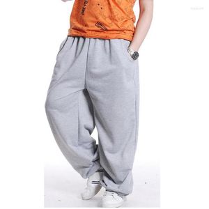 Herenbroek Moda Mens Street Dance Pantalones Suelta Harem Hombre Hip Hop Swag Ropa Gris Negro Oscuro