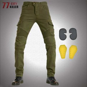 Pantalons pour hommes Moto Denim Hommes Équipement de protection gratuit Élasticité classique Moto Jeans Pantalon de motocross multi-poches Pantalon de moto