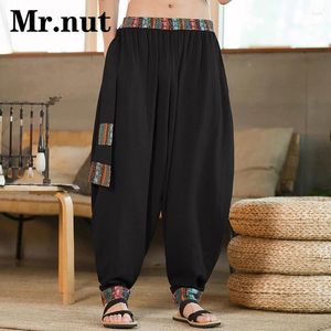 Herenbroeken Mr.nut Katoen Linnen Losse Dans Harem Retro Kleding Dames Stijlvolle Baggy Jogger Lantaarnbroek Etnische stijl