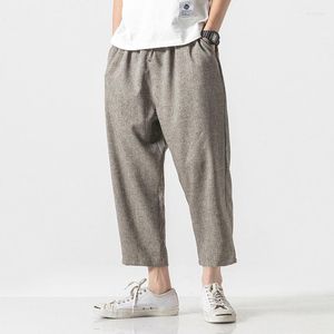 Herenbroek mrgb heren mode harem stevige kleur oversized man enkel lengte casual 2023 lente zomer mannen broek joggingbroeken