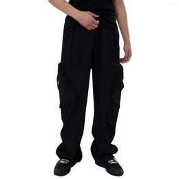 Herenbroeken multi -pocket casual broek breed poot straatblacks 10 traagschuim jongen 12 kleine