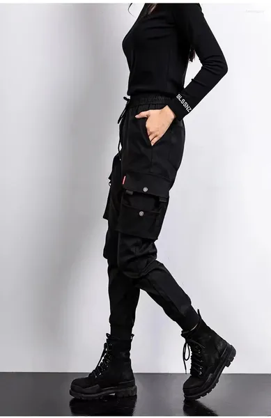 Pantalons pour hommes Multi-poches Hip-Hop Mode Slim Version coréenne de la salopette Homme Été Plus de poches Les étudiants du collège ajoutent de longues jambes