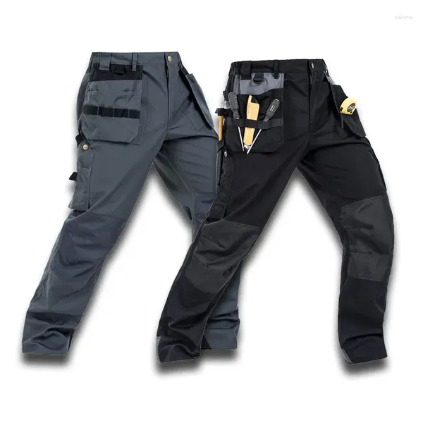 Pantalons multi-poches pour hommes, réparation de Machine, Cargo, travail en plein air, pantalons de travail résistants à l'usure, uniformes d'atelier 5XL