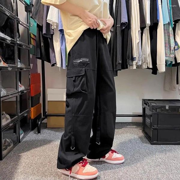 Pantalon masculin multi-poches de cargaison extérieure jogger pantalon travail randonnée tactique pantalon droit lâche pantalon de survêtement