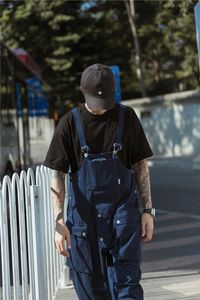 Herenbroek Multi-Pocket Overalls Heren Streetwear Werk Cargo Overall Casual Baggy Bib-broek Male Drop