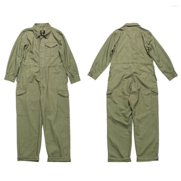 Pantalon pour homme Combinaison de travail multi-poches Style safari pour homme ! Cargo Jumpsuit Hommes Travailleur Uniforme Salopette Costume De Mode À Manches Longues
