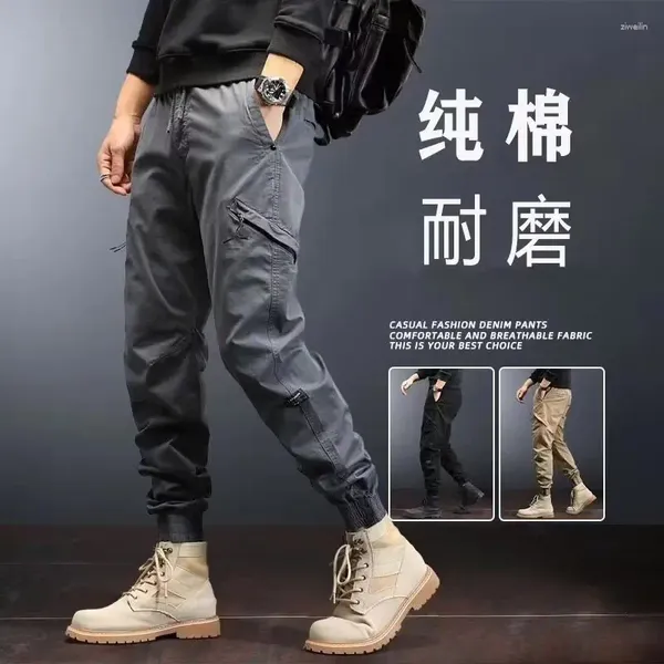 Pantalones para hombres Multi-bolsillos Cargo táctico para hombre Harajuku Punk Hip Hop Joggers Pantalons Casual Streetwear Y2k Hombres Pantalones Techwear