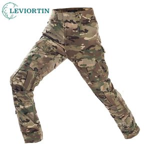 Pantalons pour hommes Multicam Armée Camouflage Militaire Tactique Hommes Travail Vêtements De Chasse Airsoft Randonnée Paintball Combat Cargo Pant 230828