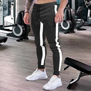 Pantalones para hombres Fitness muscular pantalones de chándal Spring Summer Sports Jogger Color sólido Entrenamiento de lápices Slim-Fit