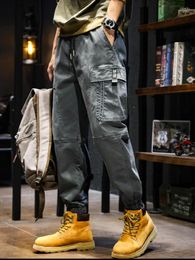 Pantalones para hombres n retro high street carga recta pierna hipster instagram