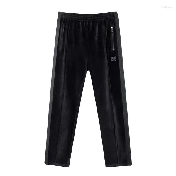 Pantalons pour hommes AIGUILLES 22ss papillon minorité mode Style américain rayure droite ample loisirs pantalon à jambes larges