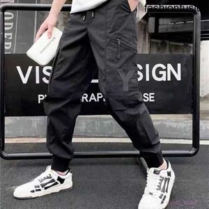 Pantalons pour hommes Nouveau 23SS Hommes Cargo Salopette Y3 Noir Sports Marque de mode Casual Slim Pantalon Nylon avec poches Mens Designer