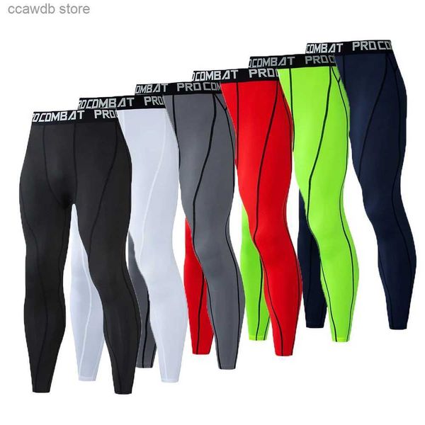 Pantalons pour hommes Nouveaux pantalons de Compression Leggings hommes en cours d'exécution Sport pantalons à séchage rapide Fitness pantalons d'entraînement vêtements d'entraînement masculin T240108