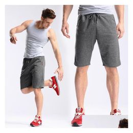 Pantalones para hombres nuevos hombres sólidos deportes cortos de color sólido 5 minutos para hombres casuales y americanos calles de entrega de entrega de caída seca dhq1r